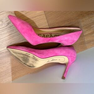 Sam Edelman Pink Suede Heels Size 8